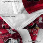 arkansas state red wolves three musketeers scarlet blanket best selling