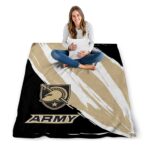 army black knights brushstrokes gold white blanket high quality