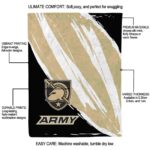army black knights brushstrokes gold white blanket new arrival