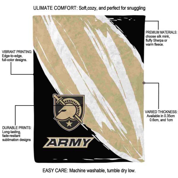 army black knights brushstrokes gold white blanket new arrival