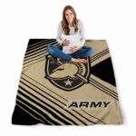 army black knights diagonal stripes gold blanket high quality