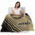 army black knights diagonal stripes gold blanket latest model