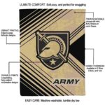 army black knights diagonal stripes gold blanket new arrival