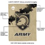 army black knights grunge texture gold blanket new arrival