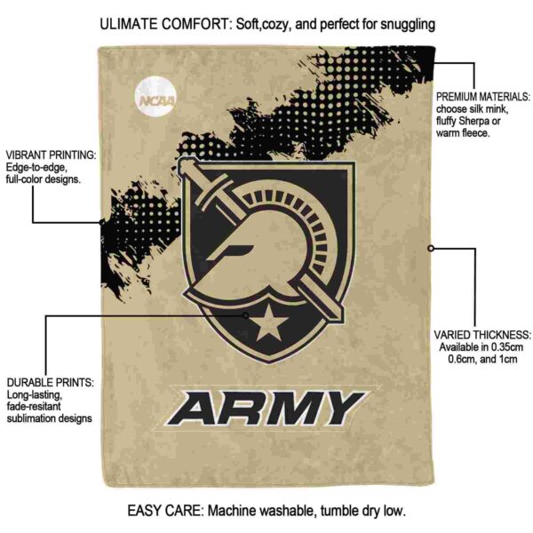 army black knights grunge texture gold blanket new arrival
