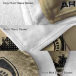 army black knights grunge texture gold blanket premium grade