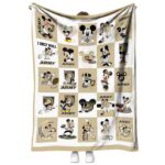 army black knights mickey minnie gold white blanket best selling