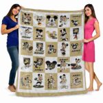 army black knights mickey minnie gold white blanket best selling