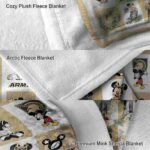 army black knights mickey minnie gold white blanket best selling