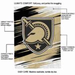 army black knights paint streaks gold white blanket new arrival
