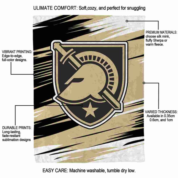 army black knights paint streaks gold white blanket new arrival