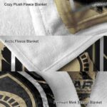 army black knights splatter effect gold blanket premium grade