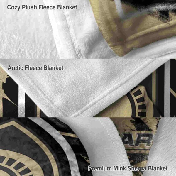 army black knights splatter effect gold blanket premium grade