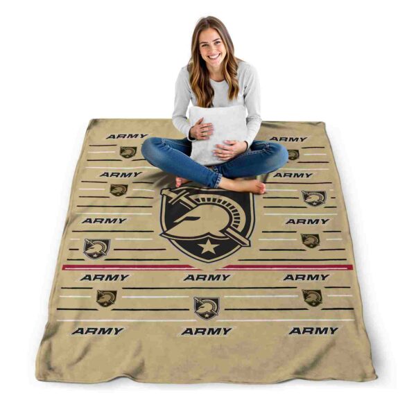 army black knights striped pattern gold blanket high quality