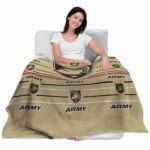 army black knights striped pattern gold blanket latest model