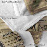 army black knights striped pattern gold blanket premium grade
