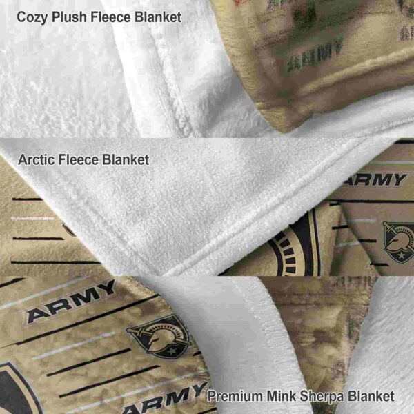 army black knights striped pattern gold blanket premium grade
