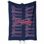 atlanta braves fan pride navy blanket best selling