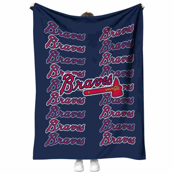 atlanta braves fan pride navy blanket best selling