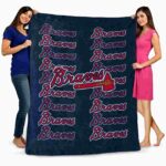 atlanta braves fan pride navy blanket fashion forward