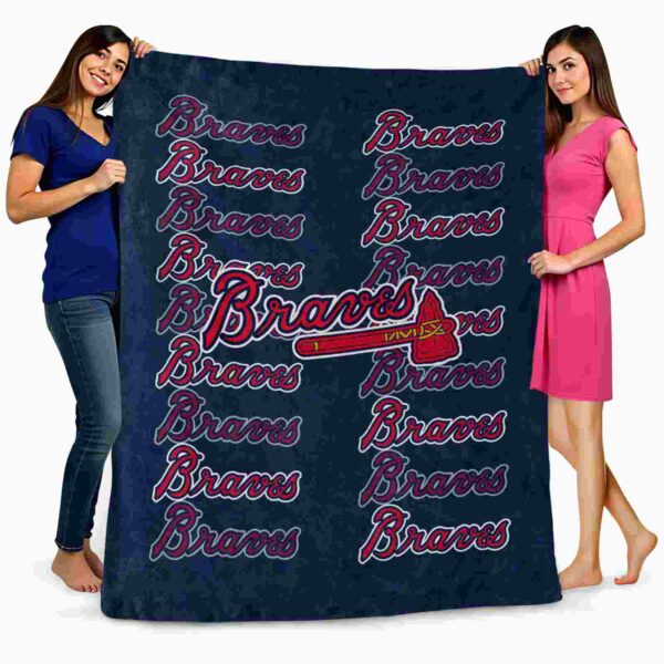 atlanta braves fan pride navy blanket fashion forward