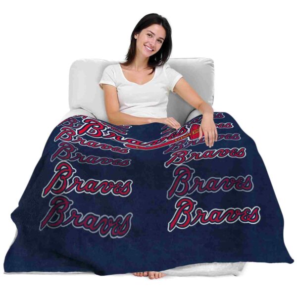 atlanta braves fan pride navy blanket latest model