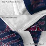 atlanta braves fan pride navy blanket premium grade