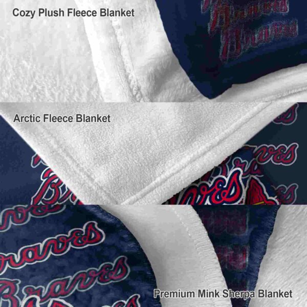 atlanta braves fan pride navy blanket premium grade