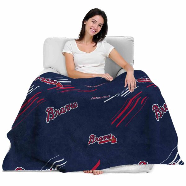 atlanta braves fan spirit navy blanket latest model