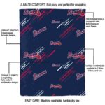 atlanta braves fan spirit navy blanket new arrival