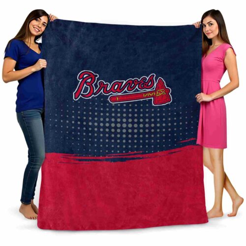 atlanta braves gradient dots navy blanket fashion forward