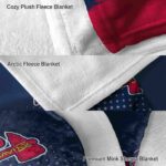 atlanta braves gradient dots navy blanket best selling