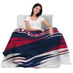 atlanta braves paint streaks navy white blanket best selling