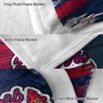 atlanta braves paint streaks navy white blanket best selling