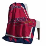 atlanta braves splatter effect navy blanket top rated