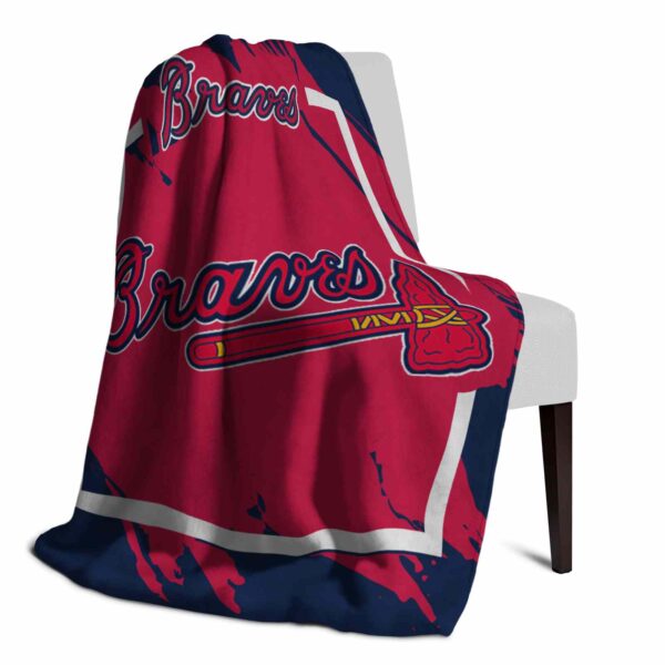 atlanta braves splatter effect navy blanket top rated
