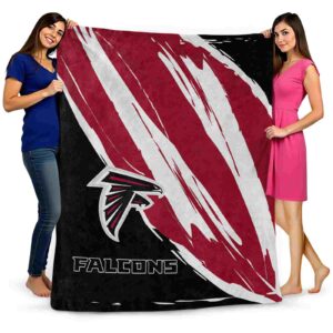 atlanta falcons brushstrokes red white blanket fashion forward