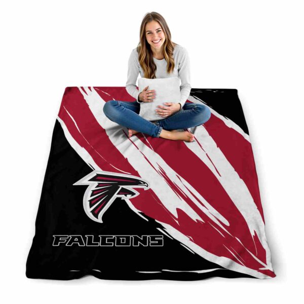 atlanta falcons brushstrokes red white blanket high quality