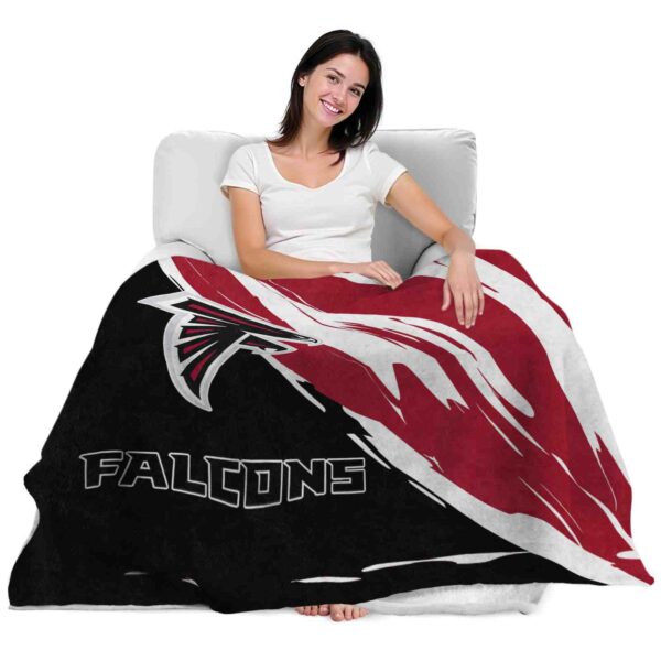 atlanta falcons brushstrokes red white blanket latest model