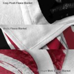 atlanta falcons brushstrokes red white blanket premium grade