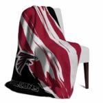 atlanta falcons brushstrokes red white blanket top rated