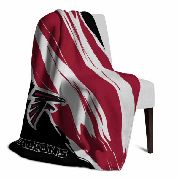 atlanta falcons brushstrokes red white blanket top rated