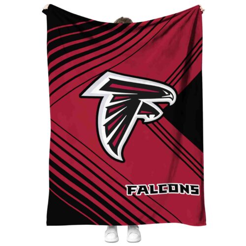 atlanta falcons diagonal stripes red blanket best selling