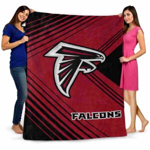 atlanta falcons diagonal stripes red blanket fashion forward