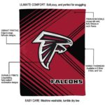 atlanta falcons diagonal stripes red blanket new arrival