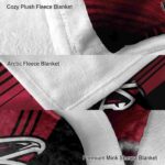 atlanta falcons diagonal stripes red blanket premium grade
