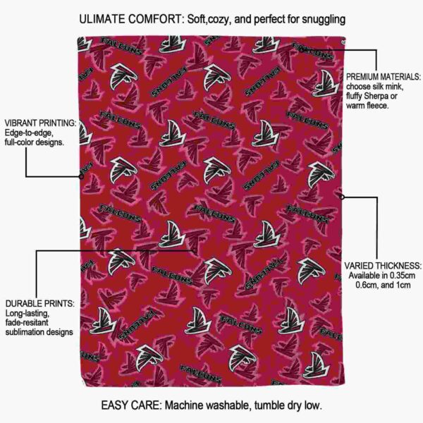 atlanta falcons diehard fans red blanket new arrival