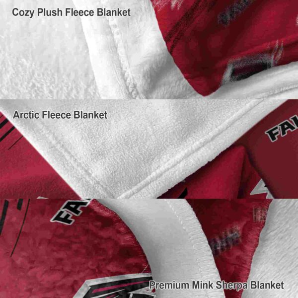 atlanta falcons fan spirit red blanket premium grade