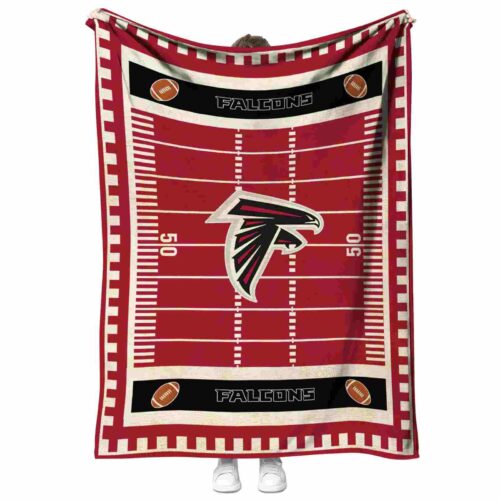 atlanta falcons football field red blanket best selling