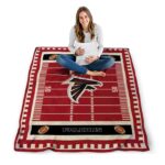 atlanta falcons football field red blanket high quality